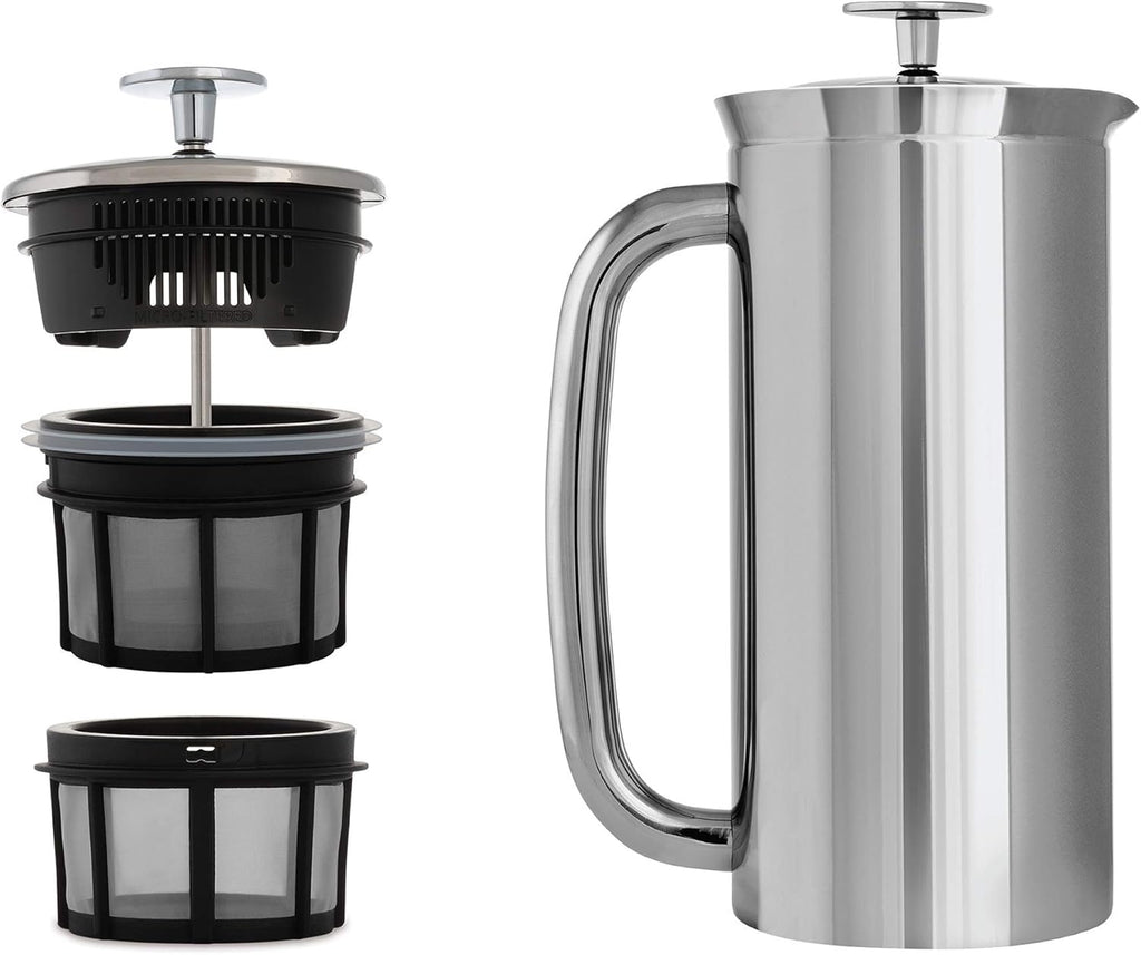 18 Ounce Double Walled Stainless Steel French Press C51318