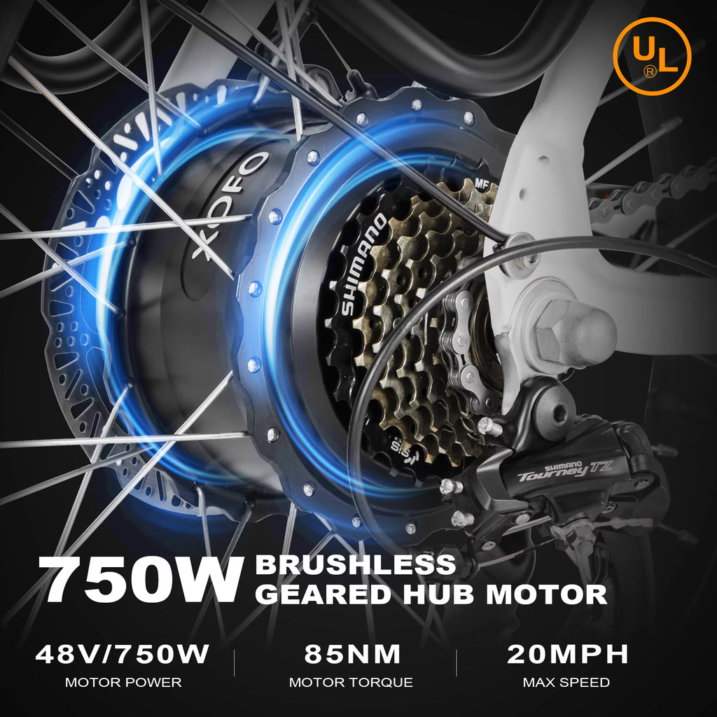 Foldable 20 x 4.0 Fat Tire Step Thru Electric Bike Y832548