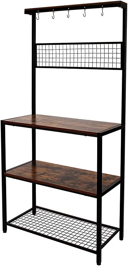 Cart with Wooden Top, 36 inches, Light Walnut A5786