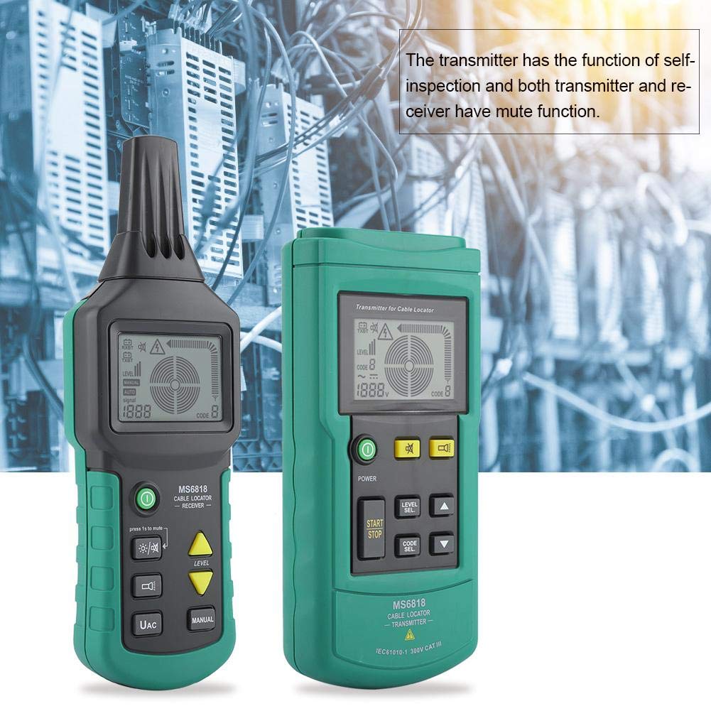Cable Locator Network Cable Detector Underground Pipe Detector AC/DC 12V-400V H265