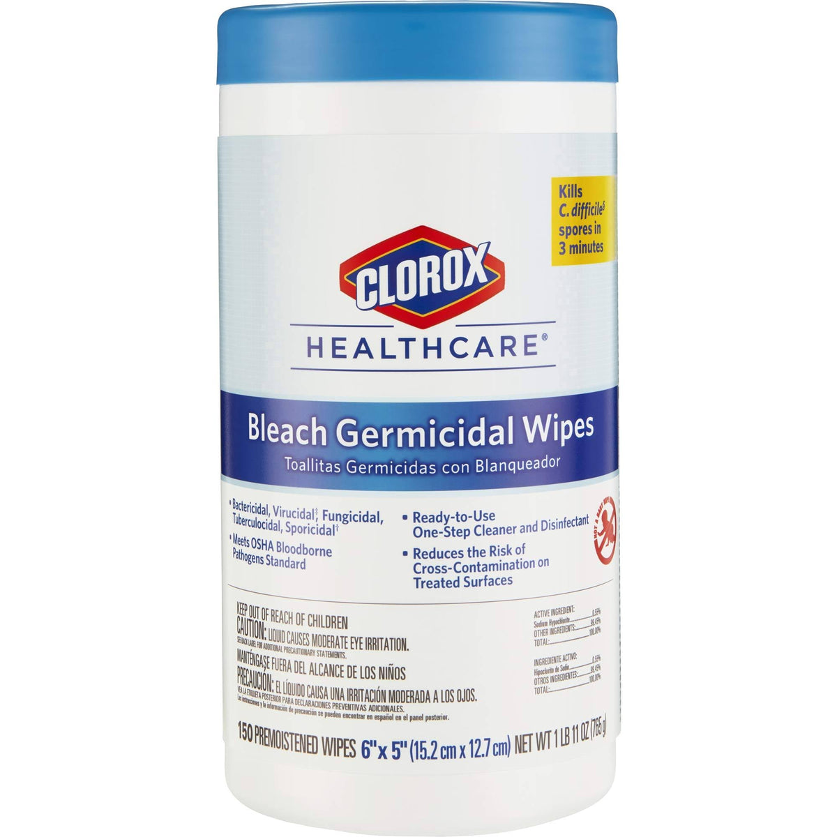 Unscented Bleach Germicidal Wipes 150 Count J464488