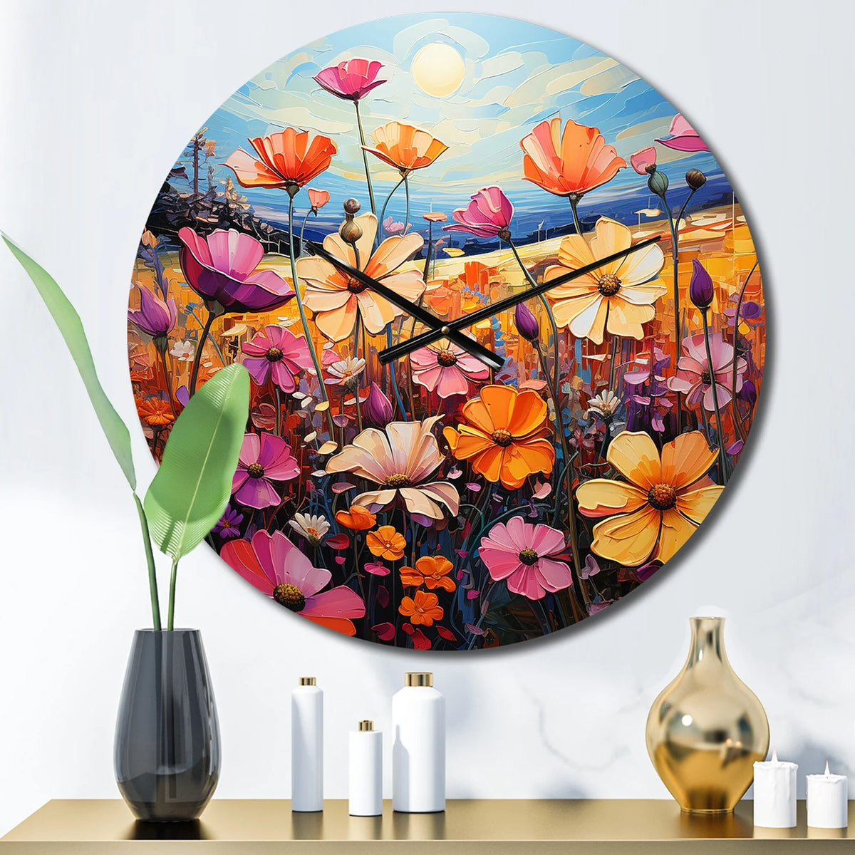 Floral Oversized Wall Clock M374139