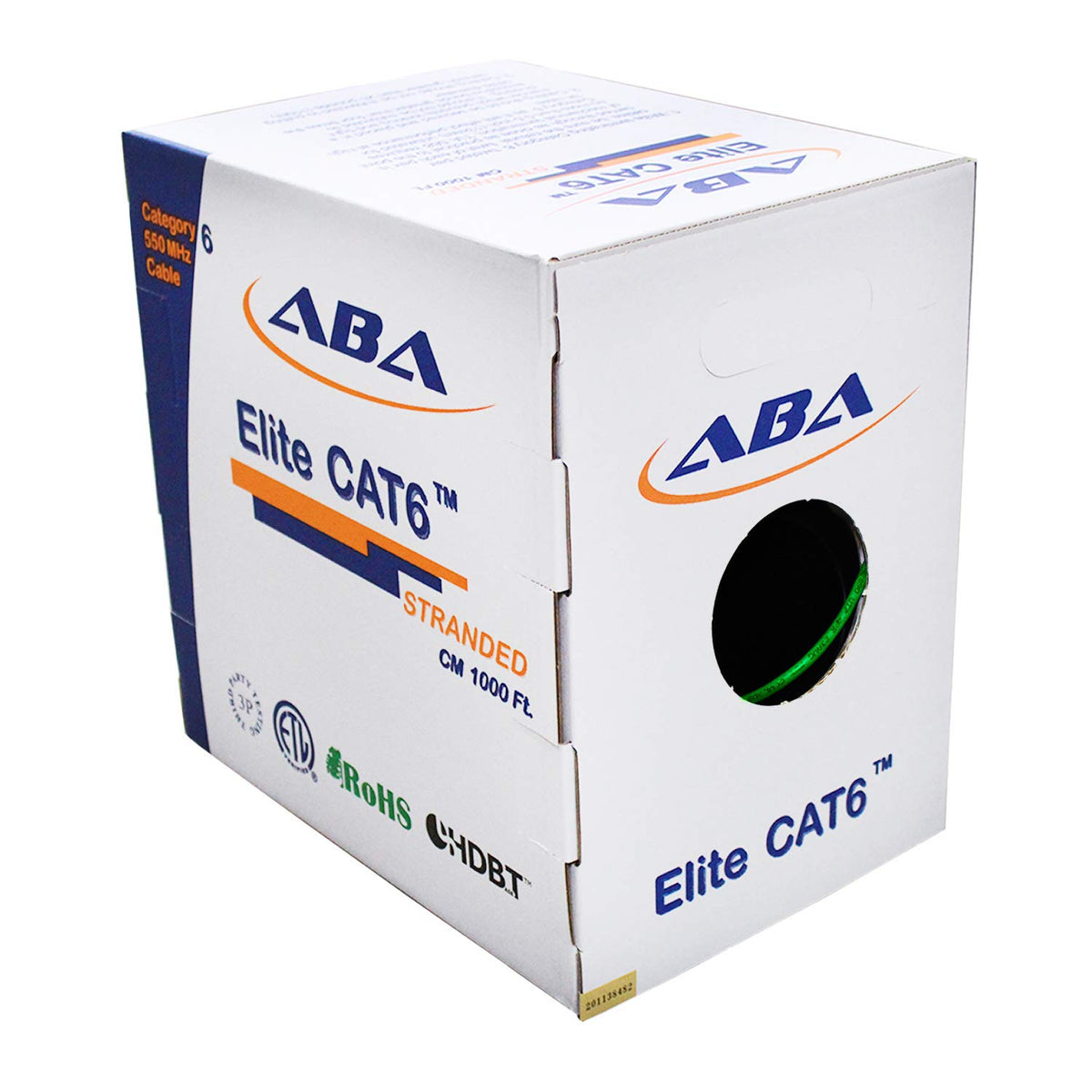 24AWG Stranded Bare Copper Bulk Ethernet Cable, 1000ft, Green G605