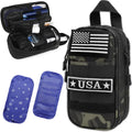 Black Camo Expandable Insulated Insulin Cooler Travel Case with 2 Ice Packs R5385