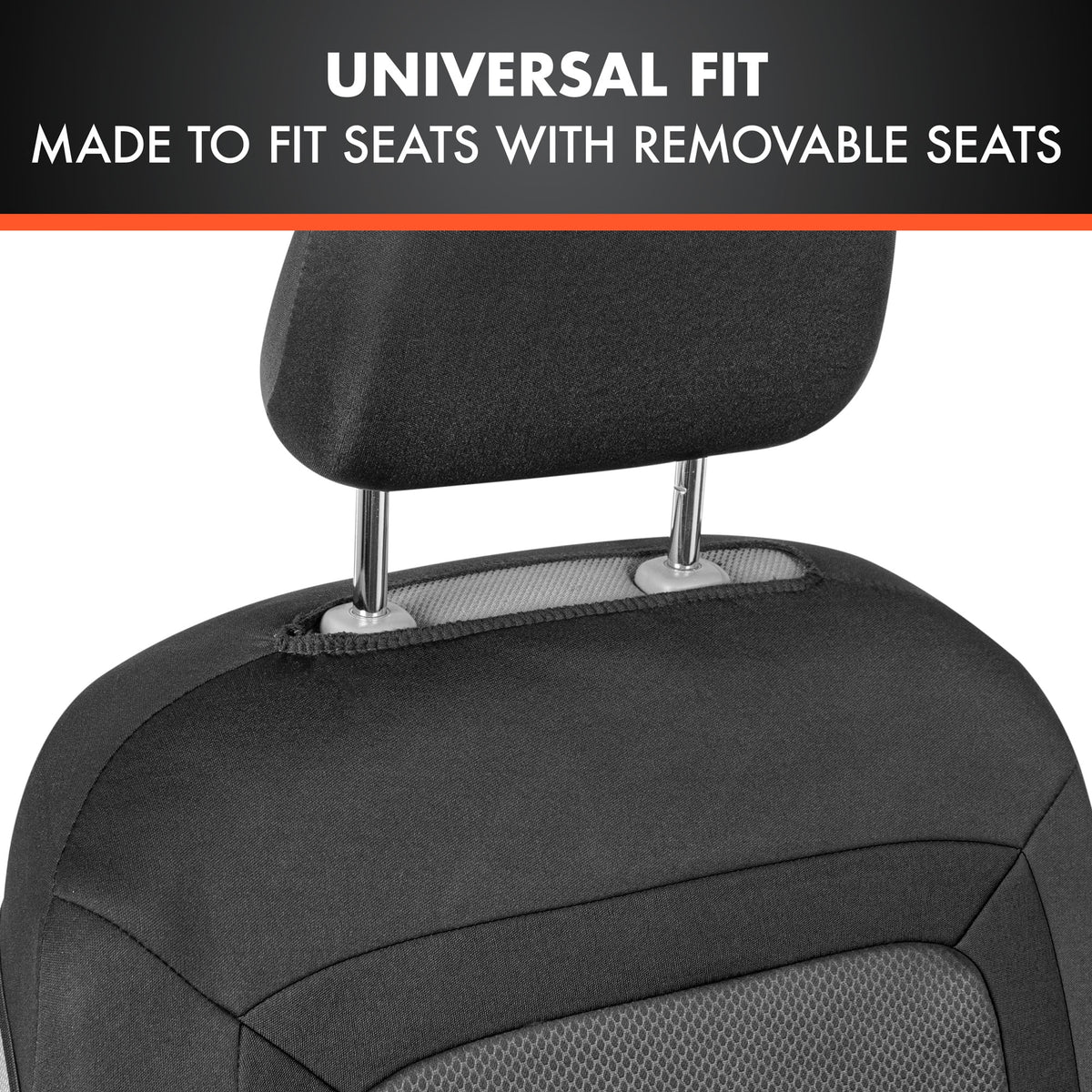 Black Sideless Front Seat Protector Pair S476