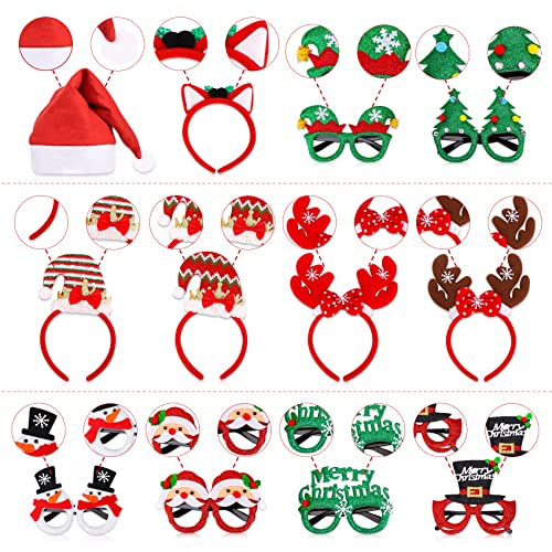 52 Pcs Christmas Photo Booth Props Kit B126090