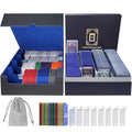Trading Card Storage Box with 48 Dividers, Black Blue C252