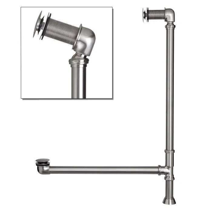 Pop-Up Tub Drain with Swivel Head and Press and Seal Overflow N1082