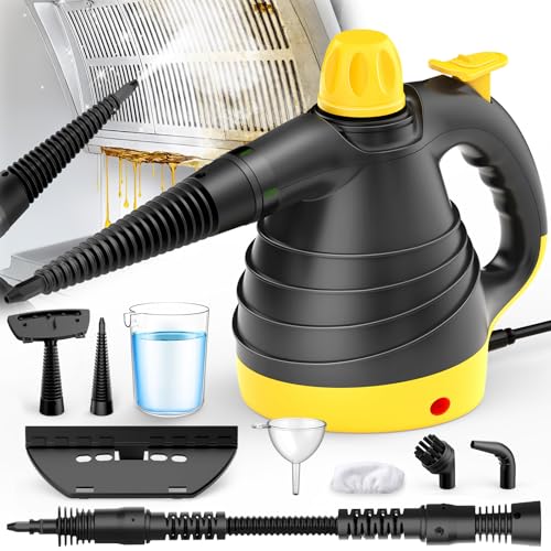 1050W Handheld Pressurized Steam Cleaner with 9 Accessories I349