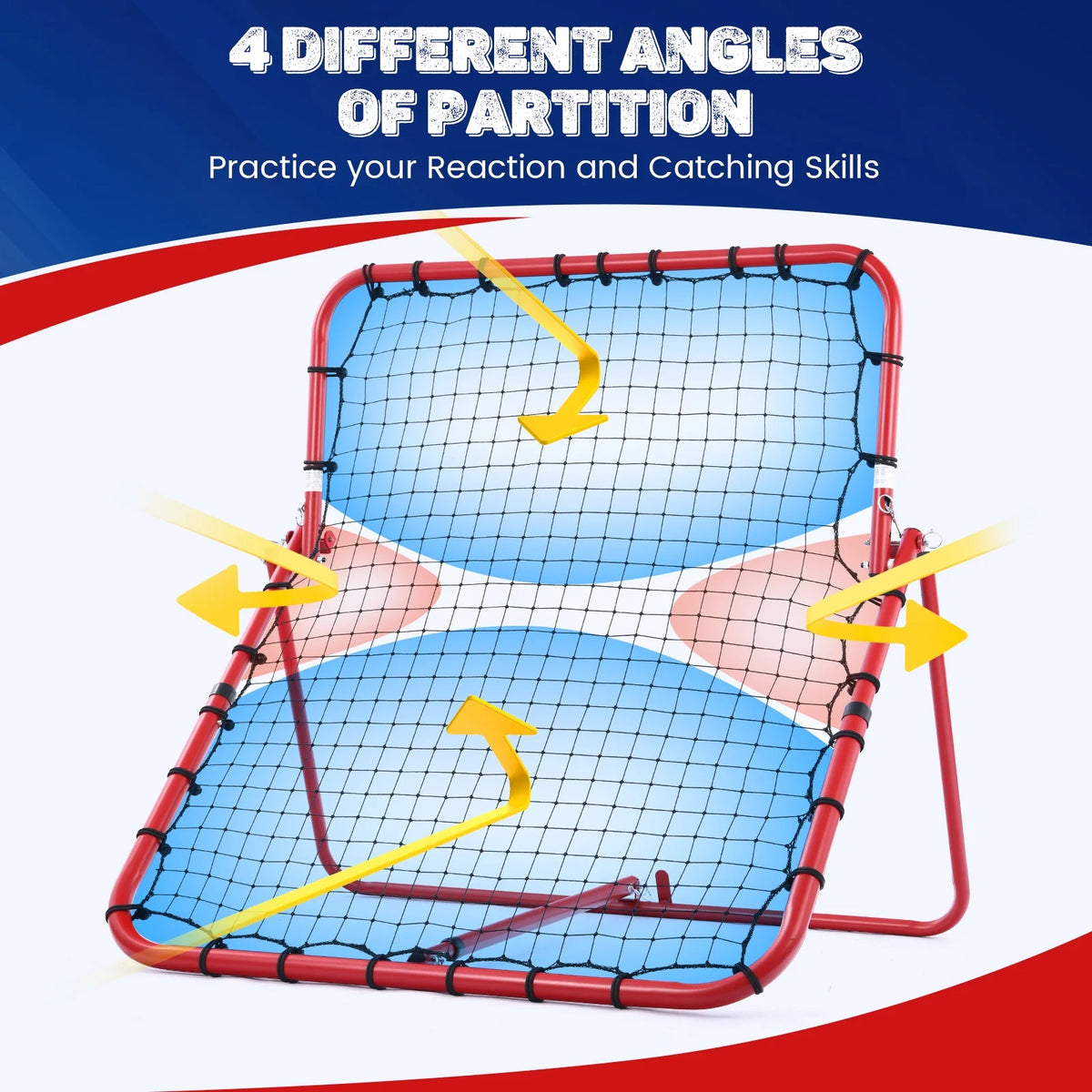 Baseball Rebounder Net with Adjustable Angles J13555