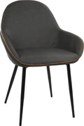 Grey/Black Dining Chair (Set of 2) Y326