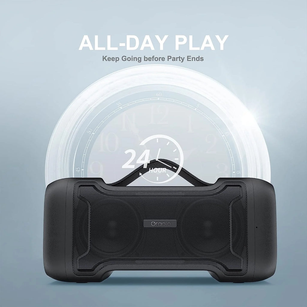 Bluetooth Speaker with Deep Bass, IPX6 Waterproof, 24H Playtime W4338