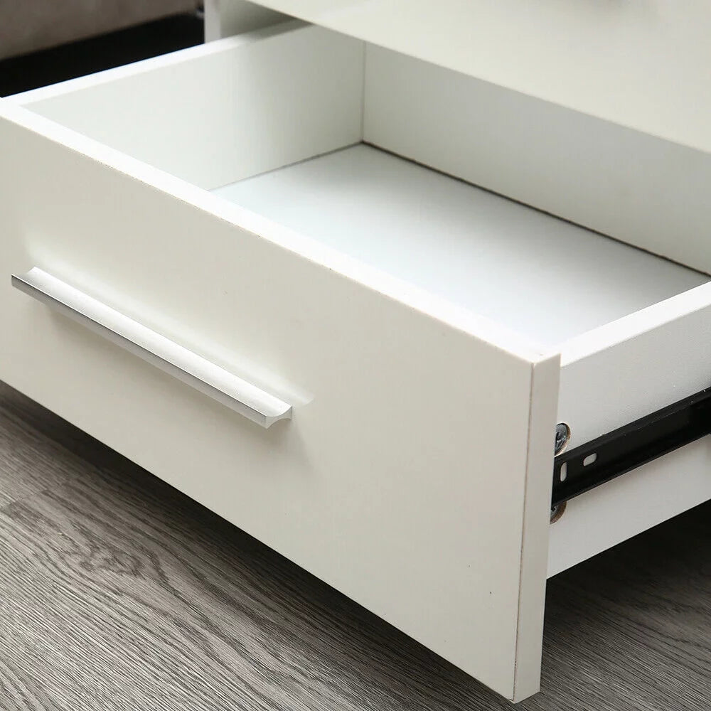 High Gloss 2 Drawer Nightstand Z848