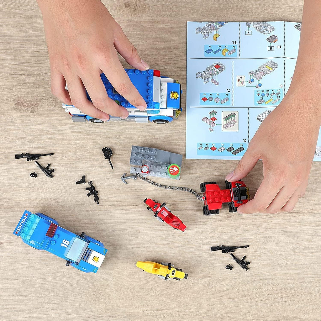 362 Pieces Police Car Building Block Set Pack of 2 J651
