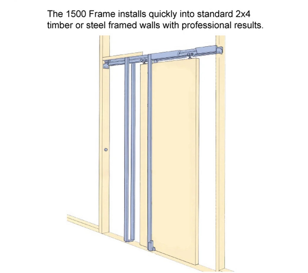 White Silk Clear Glass Solid Wood Double Pocket Doors L1191