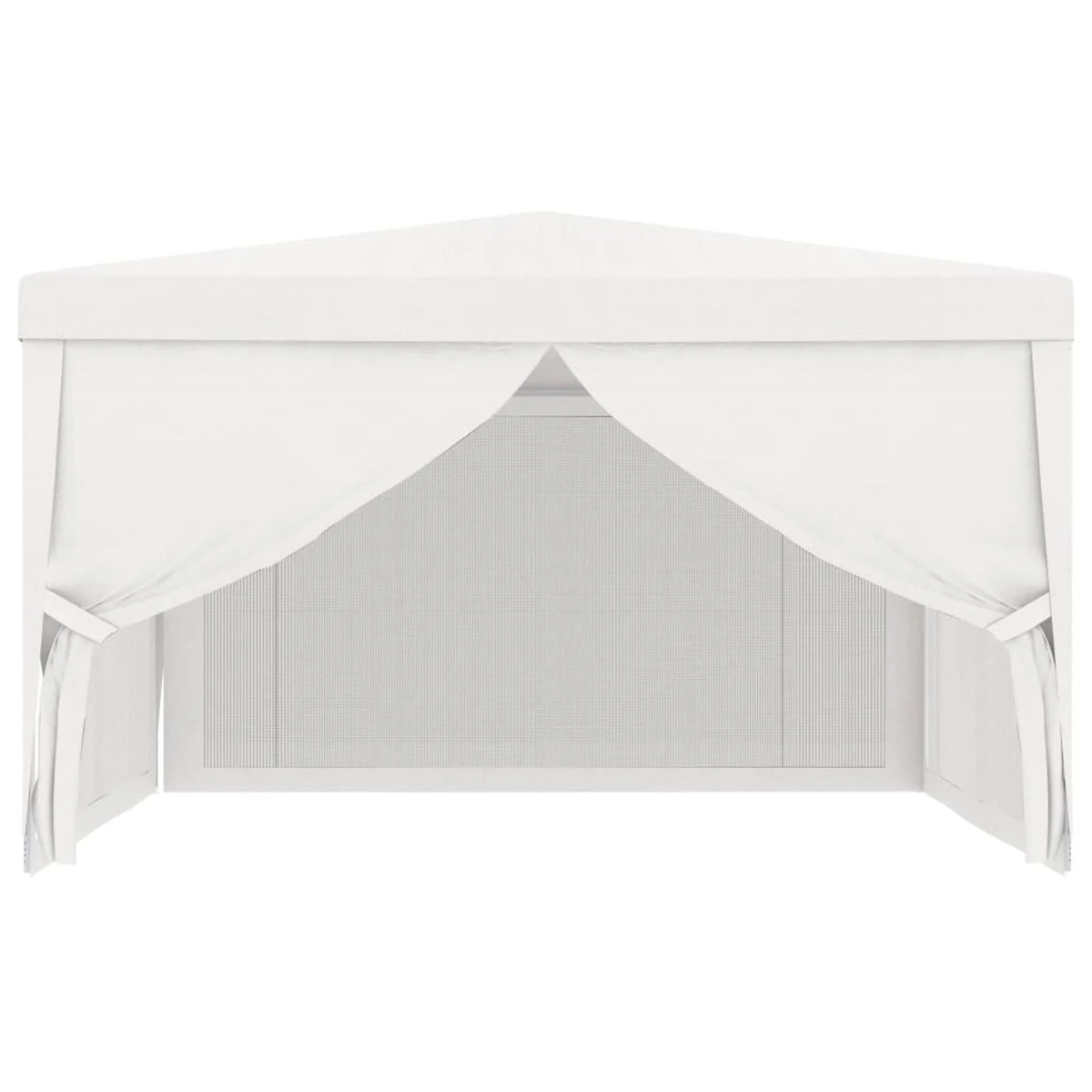 White Party Tent with 4 Mesh Sidewalls Outdoor Gazebo Canopy Sun Shade Shelter 13.1ft x 13.1ft x 9ft R7225