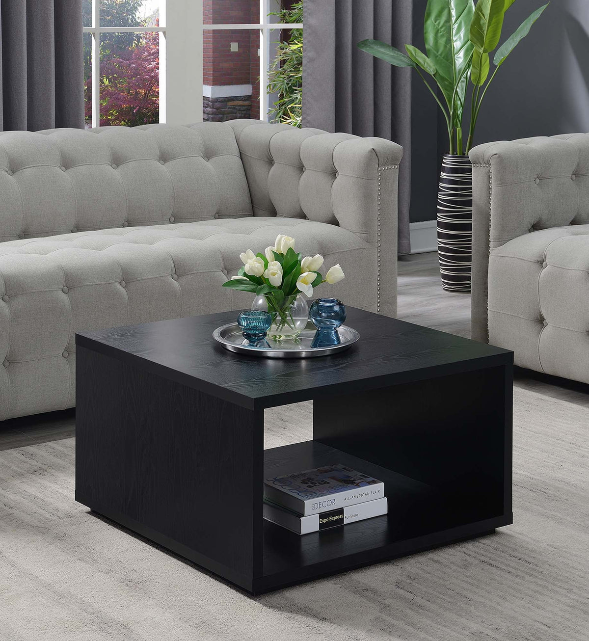 Black Square Coffee Table D27098