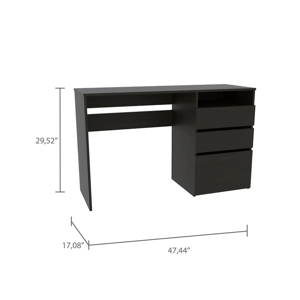 Black 3 Drawers Computer Desk E444435