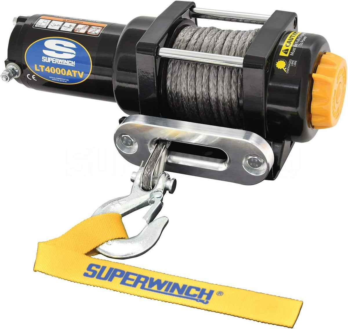 Black 12 VDC ATV Winch, 4000 lb. Load Capacity J21970