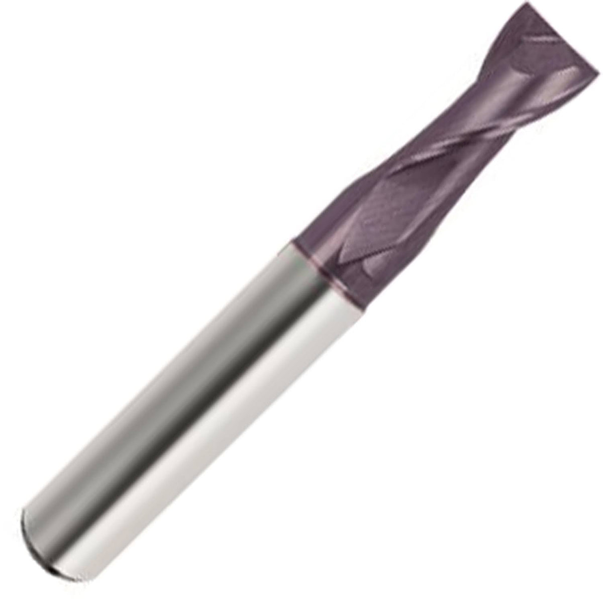 Carbide End Mill, 2 Flute, 30° Helix, FIREX Coated, Plain Shank C414950