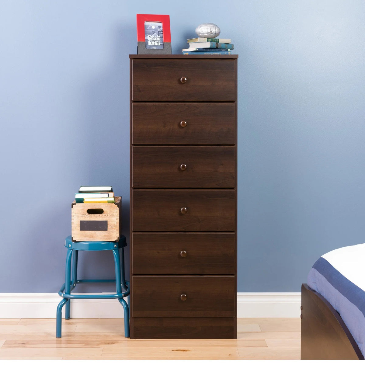 Black 6 Drawer Dresser F512160