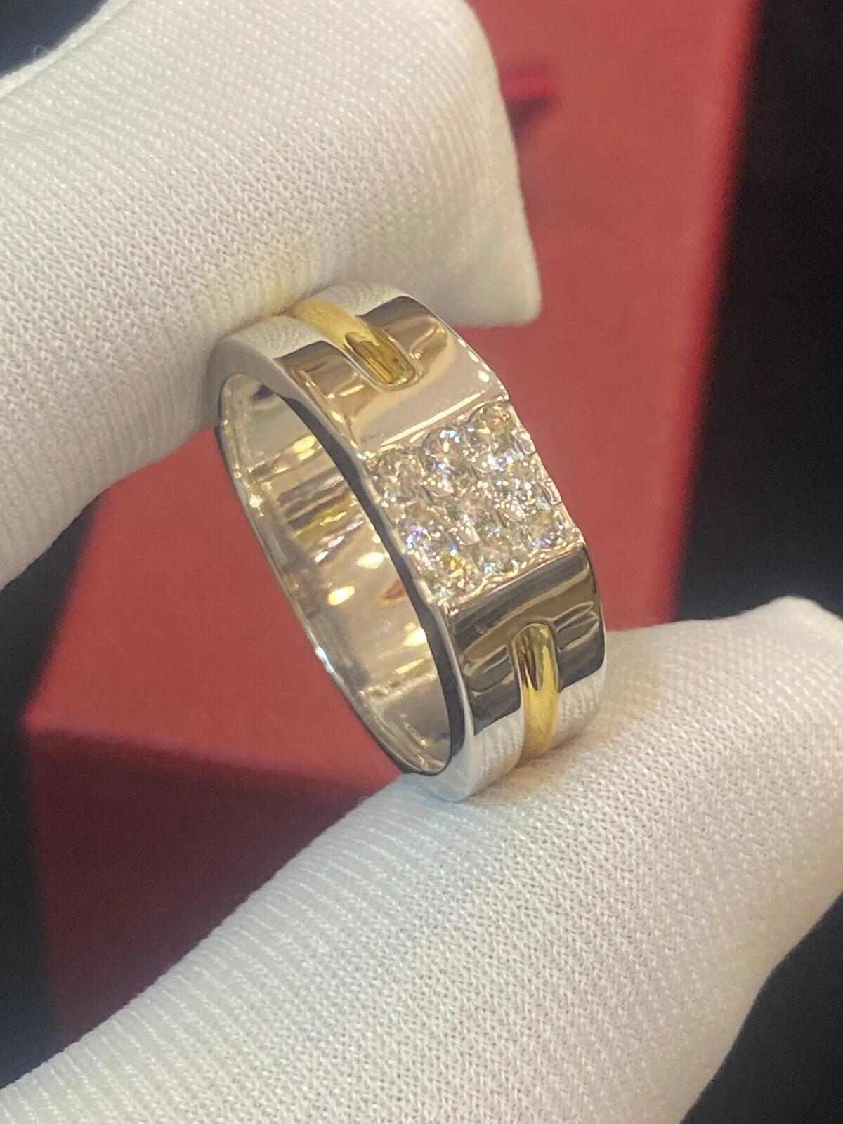 14K White Gold Diamond Wedding Band Ring S104197