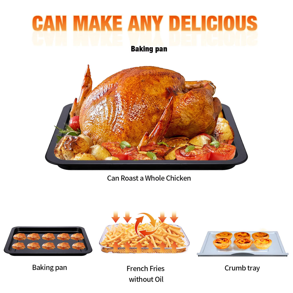 10QT Black Air Fryer Toaster Oven Z7330