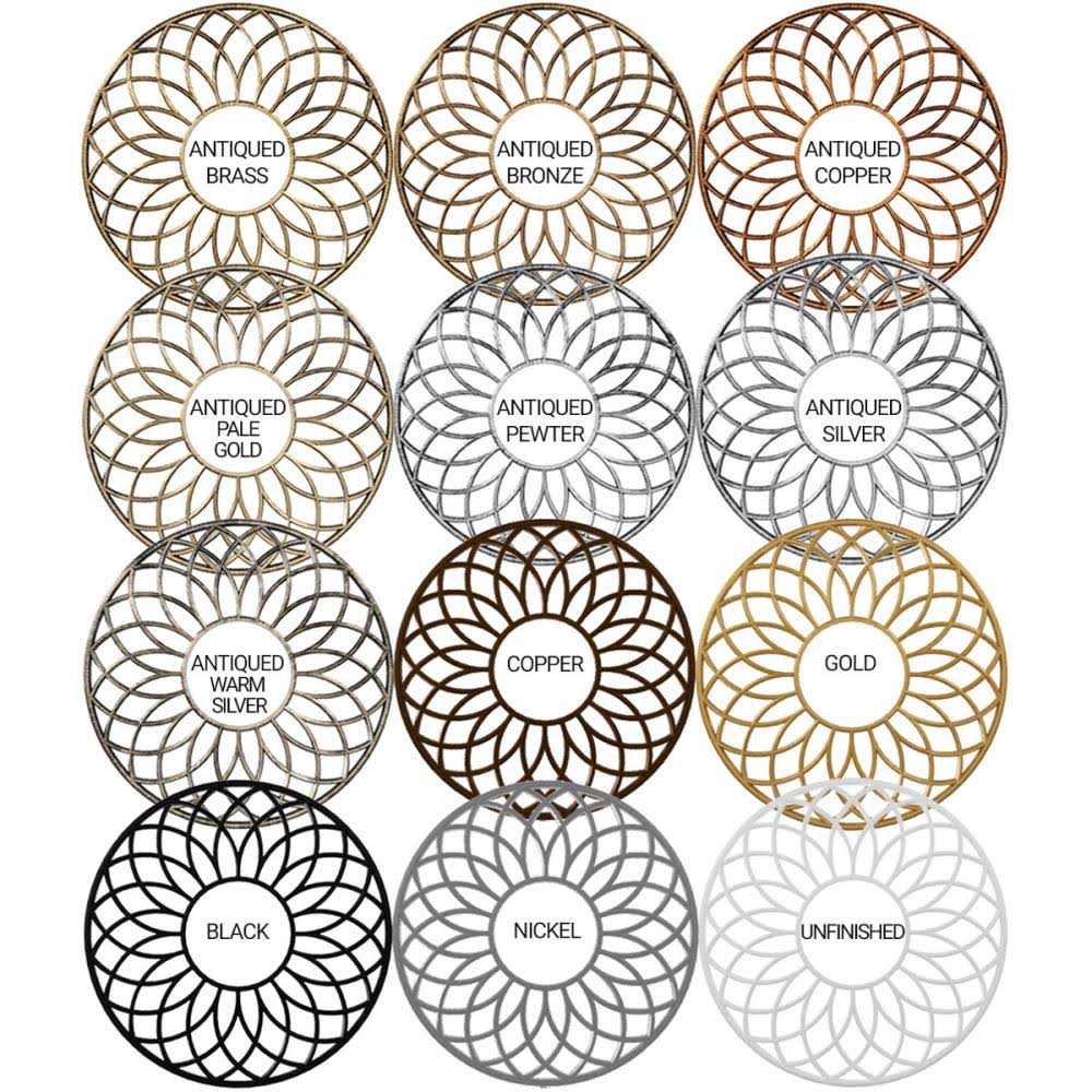 28x22OD x 10 3/8x22ID x 3/4x22P PVC Pierced Ceiling Medallion F539317