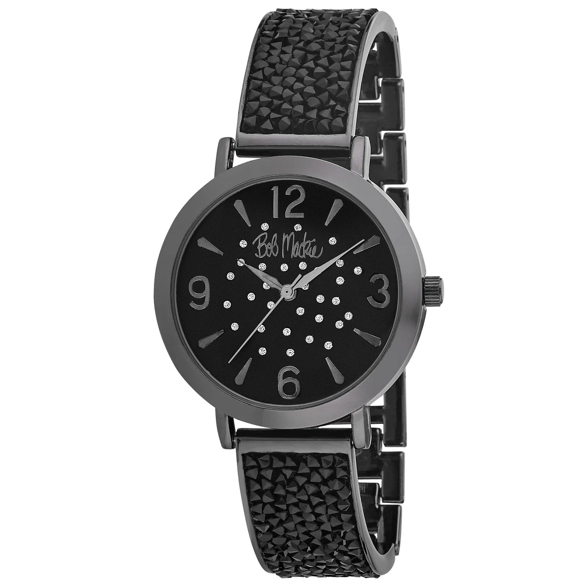 Black Iridescent Bangle Watch with Bracelet Set D67685