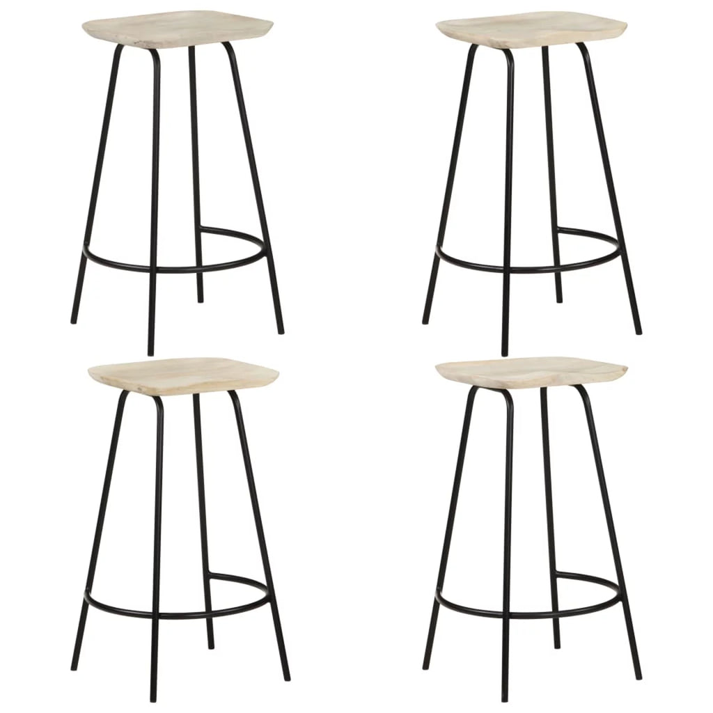 Solid Mango Wood Bar Stools 4 pcs K428633