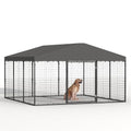 Large Outdoor Dog Cage with Weatherproof Cover G317