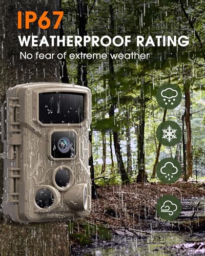 WiFi 4K 64MP Trail Camera with Night Vision IP67 Waterproof J585