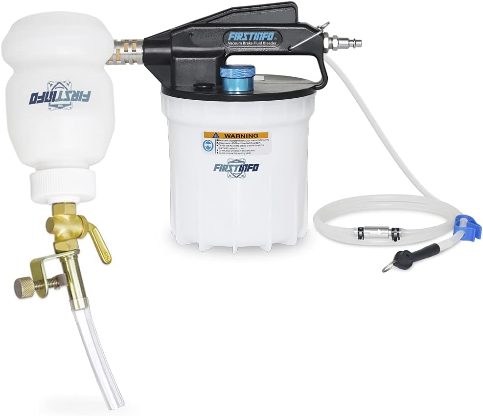 1.8 Liter Vacuum Brake Bleeder Extractor Kit with Silicone Bleeding Hose T6018