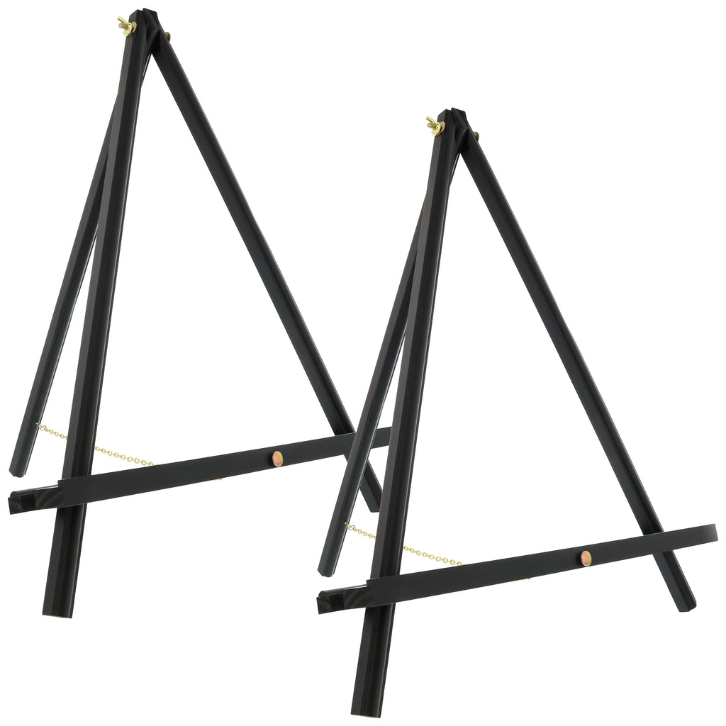 20" Black Wood A-Frame Artist Easel, Pack of 2 O7037