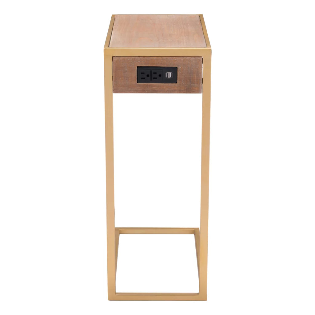 Side Table Brown and Gold F324500
