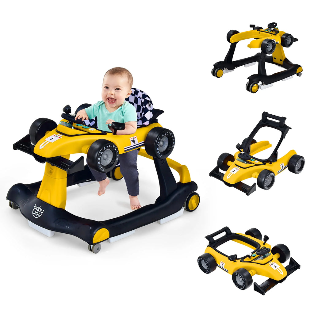 Foldable Adjustable Height Blue Baby Walker M16286