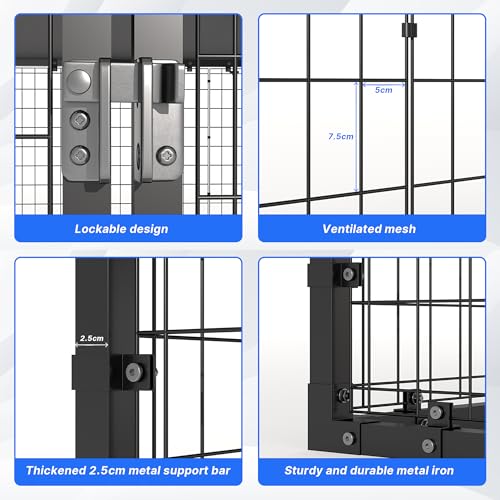 Large Outdoor Dog Cage with Weatherproof Cover G317