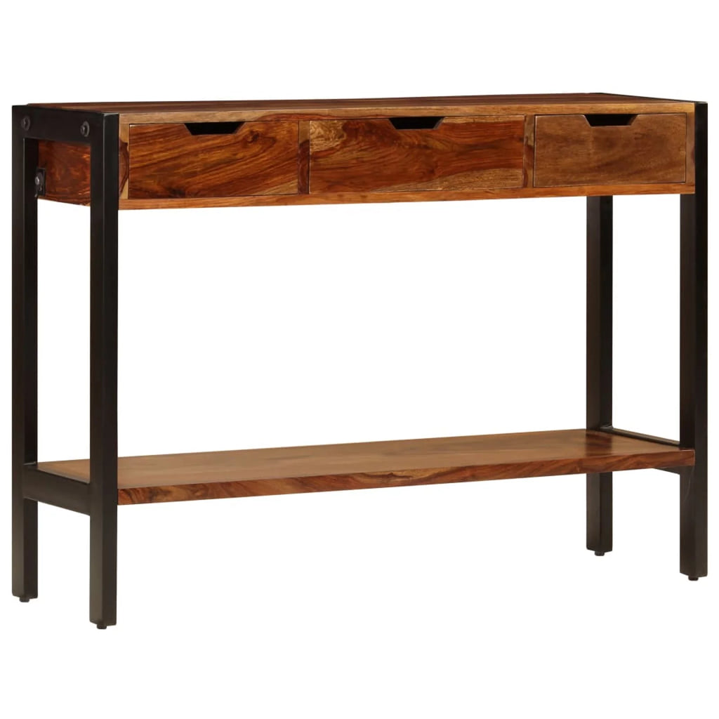 Solid Sheesham Wood Sideboard with 3 Drawers Y159
