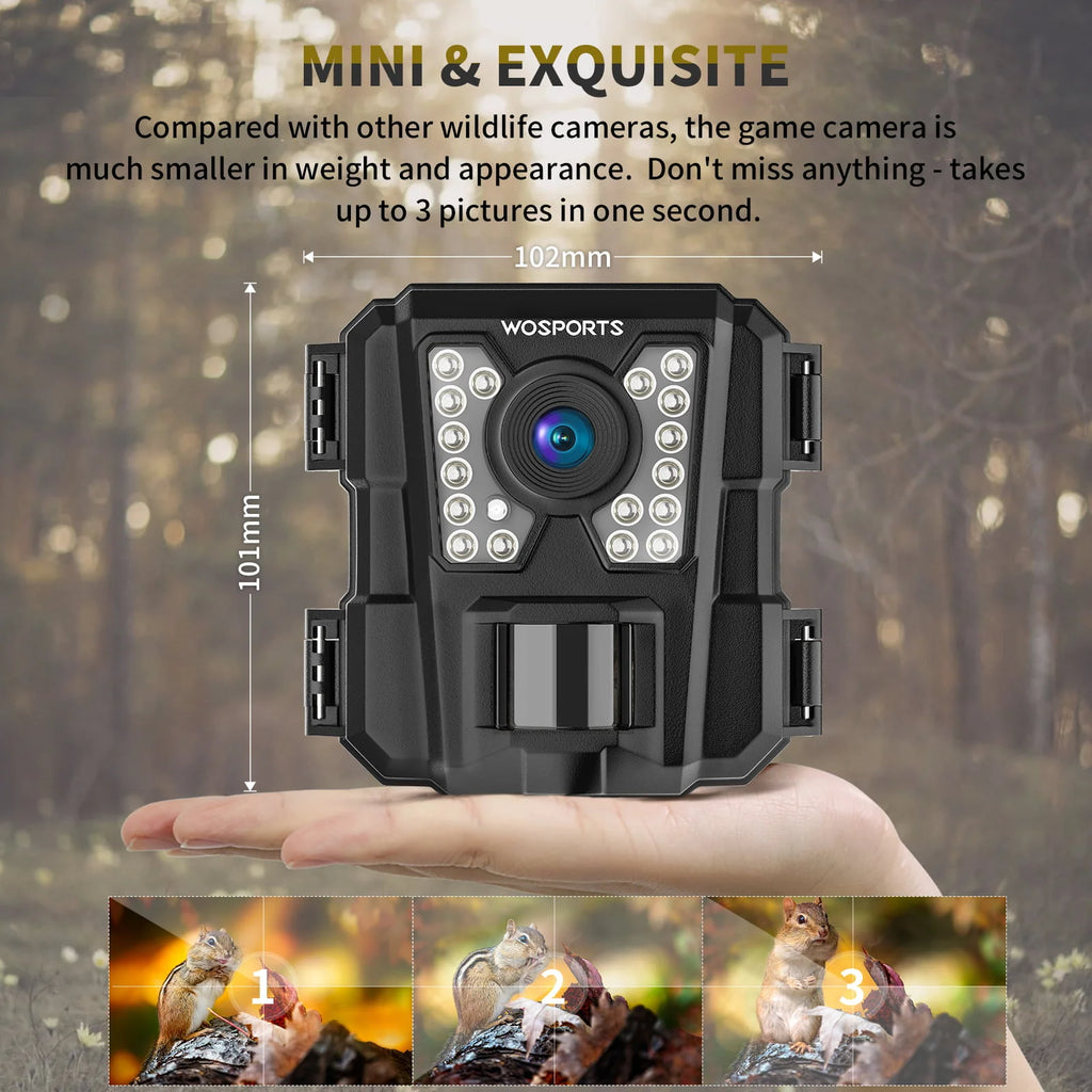 Mini Trail Camera 24MP 1080P Waterproof Infrared B894511
