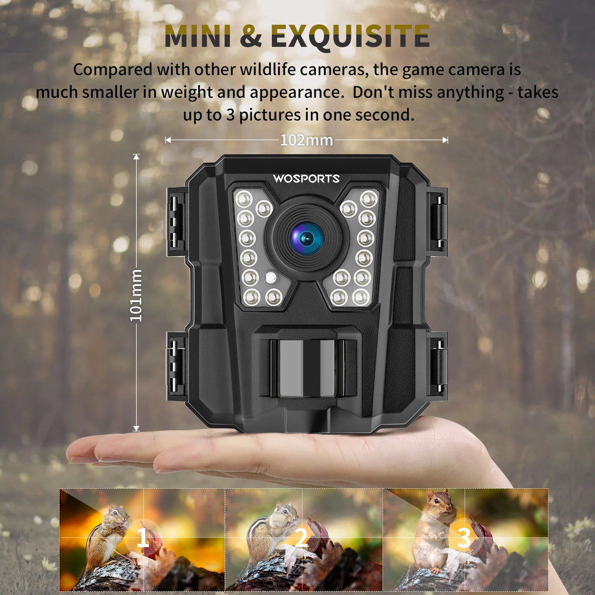 Mini Trail Camera 24MP 1080P Waterproof Infrared B894511