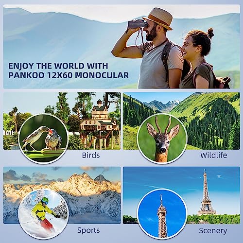 40X60 High Power Monocular with Phone Adapter Tripod Hand Strap I8036