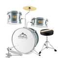 Kids 3 Piece Drum Set with Adjustable Throne, Cymbal, Pedal, Drumsticks G495