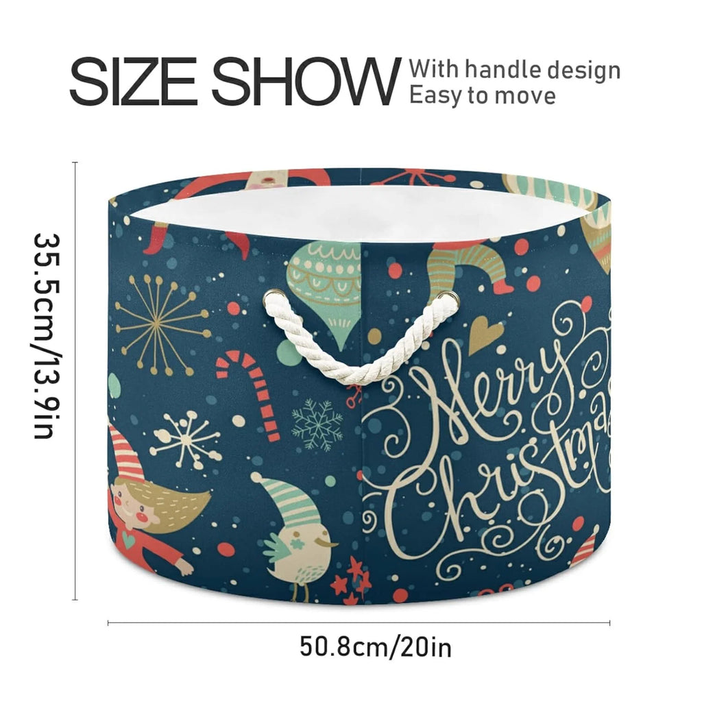Collapsible Storage Basket with Handle, 20x20x14 in V992