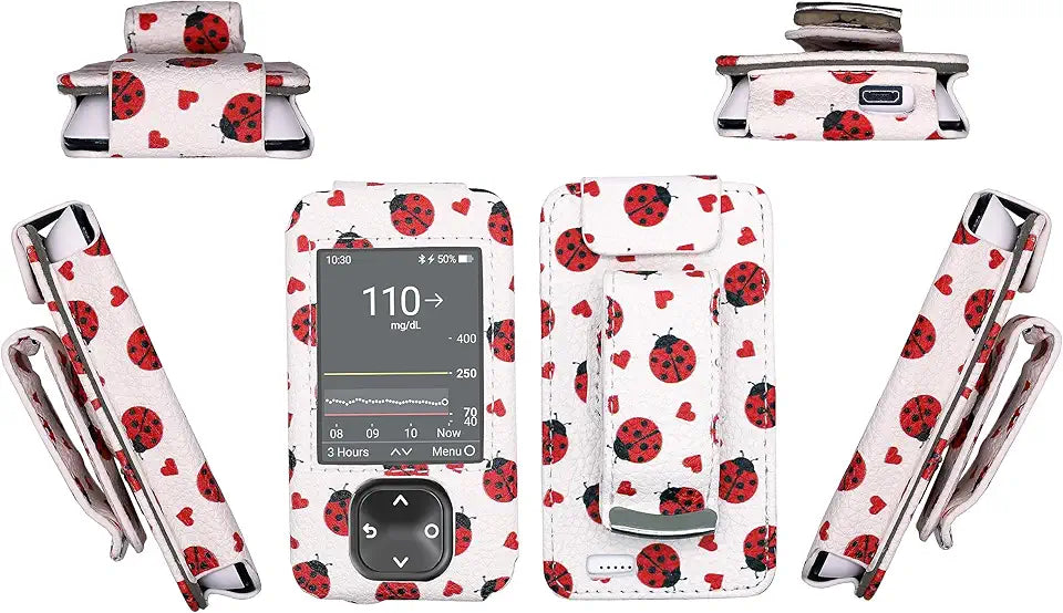 Patterned Holster with Belt Clip Lanyard for Dexcom G7 & Dexcom G6 I1497