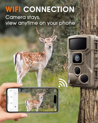 WiFi 4K 64MP Trail Camera with Night Vision IP67 Waterproof J585