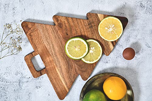 Organic Acacia Cutting Chopping Board with Handles U9837