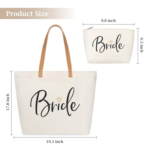 Canvas Tote Bag Set of 2 with Zipper K953794