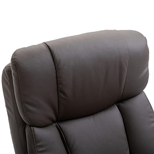 Black PU Leather Massage Recliner Chair with Ottoman F77009