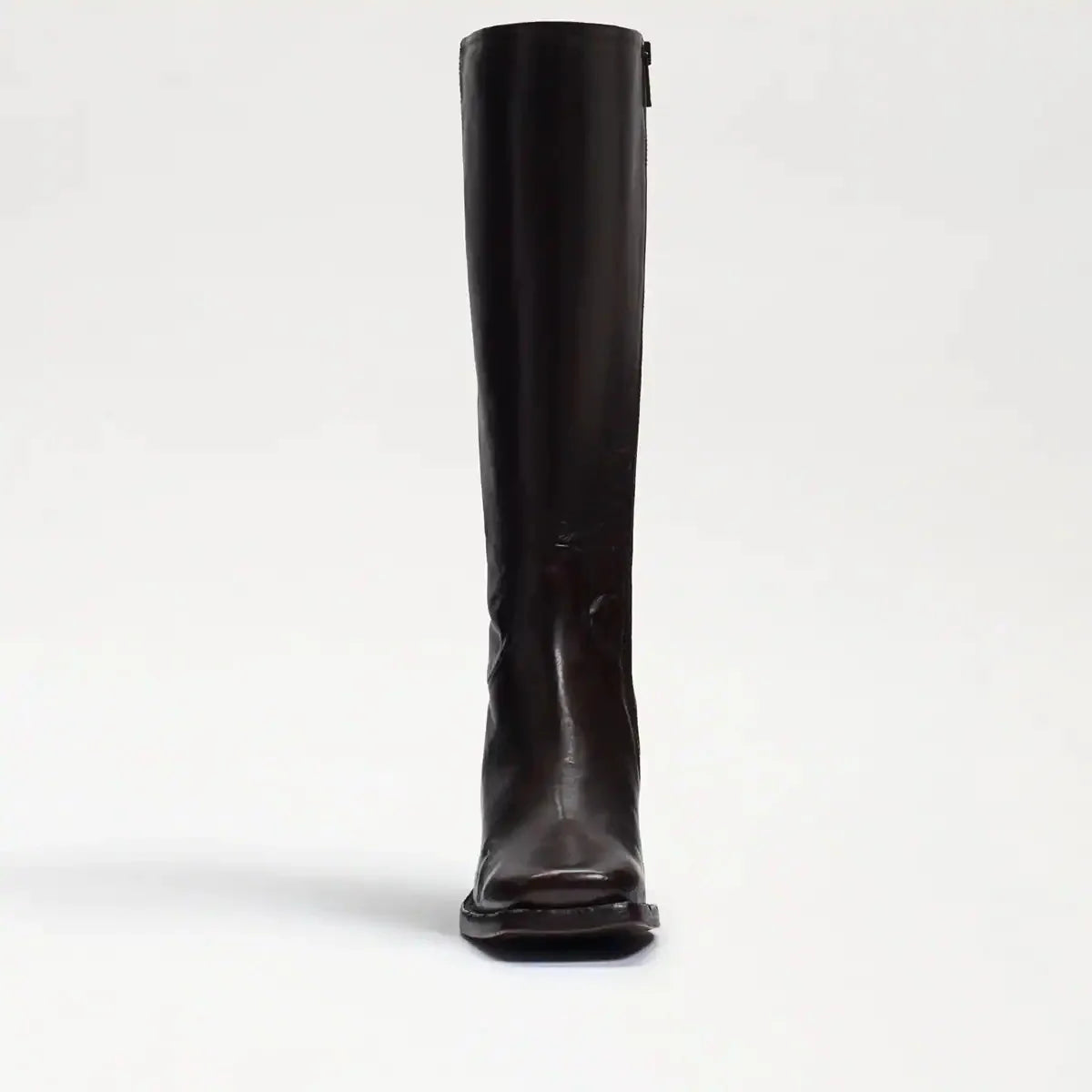 Dark Brown Washed Leather Square Toe Western Boot G125