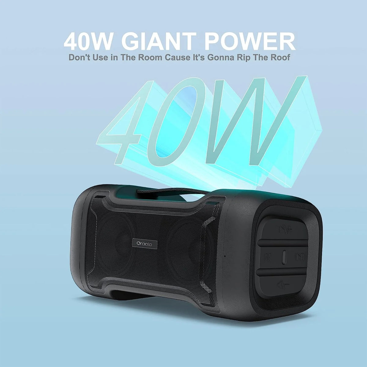 Bluetooth Speaker with Deep Bass, IPX6 Waterproof, 24H Playtime W4338